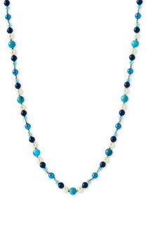 Sequin Long Strand Bead Necklace
