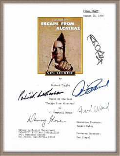 Clint Eastwood Danny Glover Fred Ward Signed Escape from Alcatraz