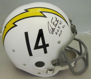 dan fouts chargers autographed 1973 rk custom helmet this is san diego