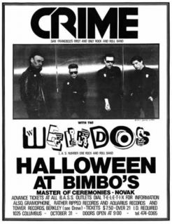 Crime Weirdos Bimbos 1979 Punk B w 34 x 24 Poster