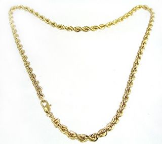  Link Chain Mens Yellow Gold Necklace 6mm 20 or Custom Size