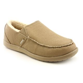 Crocs Santa Cruz Lounger Mens Size 13 Brown Textile Loafers Shoes