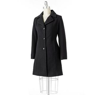 Black NWT Croft Barrow Boucle Soft Wool Walker Coat Longer Lenght