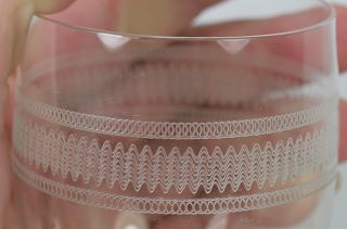  Elegant Depression Central Glass Co Crystal Wine Glasses
