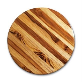 Proteak 12 inch Round End Grain Teak Wood Cutting Board