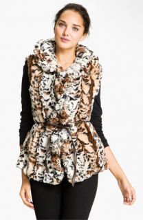 Damselle Faux Fur Ruffle Vest (Online Exclusive)