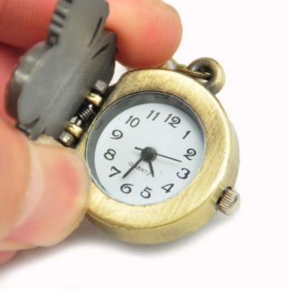  Butterfly Women Mens Ladies Necklace Pocket Watch Vintage