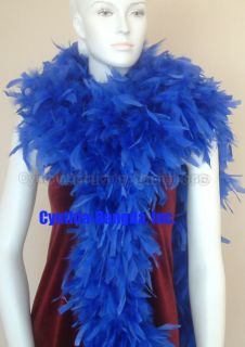 180g Chandelle Feather Boa Royal Blue Largest on 