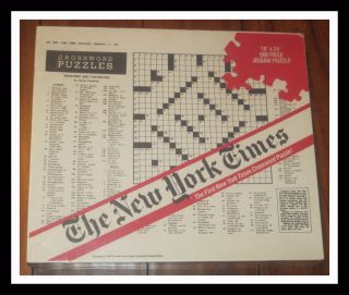 The First New York Times Crossword Jigsaw Puzzle Vintage RARE 1980s L