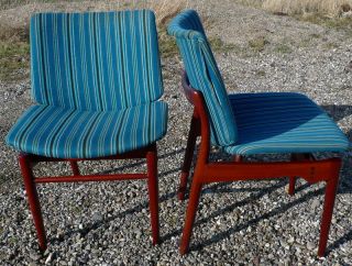 Modern Danish Design Two Teak Chairs by Finn Juhl