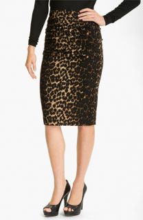 Lafayette 148 New York Evelina Leopard Print Wool Skirt