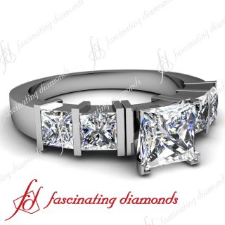  Cut Diamond Engagement Ring Bar Set 14K CUT VERY GOOD SI1 GIA