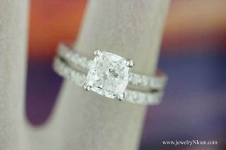  45cttw G SI1 GIA Certified Cushion Cut Diamond Engagement Ring