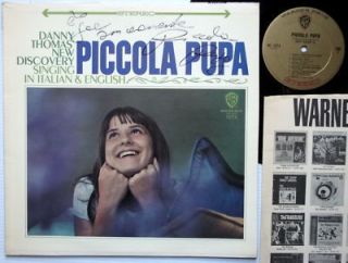 Piccola Pupa Autographed LP Danny Thomas Presents Italy