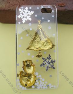 Handmade Christmas Bling Diamond Crystal Case Cover for iPhone 5 Xmas