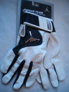Jordan Team Baseball Leather Batting Gloves Black GB0281101 $60 Mens