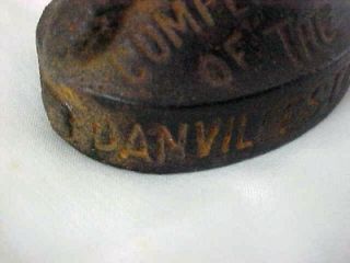 Antique Danville Stove Co Cast Iron Beaver Paper Weight 1898 Steampunk