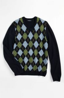 Brooks Brothers Argyle V Neck Sweater (Big Boys)