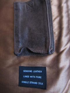 Mens Oliver Sweeney Brown Leather Jacket Medium EU48 £780 Coat Veste