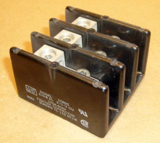 Terminal Block 600 Volts 175 Amps 14 AWG 10895 3 Pole