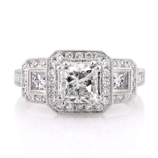 60ct Princess Cut Diamond Engagement Ring and Anniversary Ring