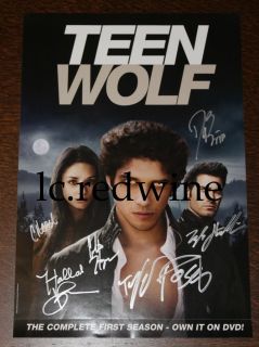  Teen Wolf Cast Signed Poster Tyler Posey Crystal Reed Comic Con