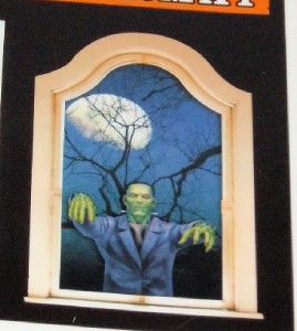 5pc Halloween Window Cling Frankenstien Bats New