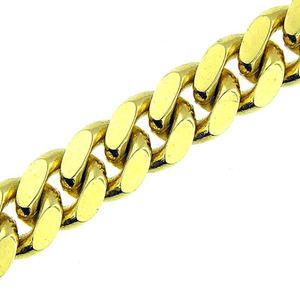 14 KT Yellow Gold Cuban Link Mens Bracelet