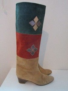 Vintage Joan & David Couture tall suede boots Size 36.5 6.5 M