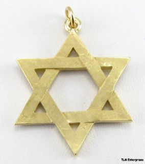 STAR DAVID CHARM   Jewish Hebrew 14k GOLD PENDANT