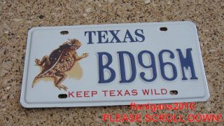 HORN TOAD KEEP TEXAS WILD AUTO LICENSE PLATE  BD96M  