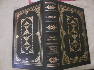 Signed 1st Edition Leather Memoirs by David Rockefeller