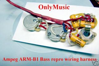 Dan Armstrong Ampeg Bass Arm B1 Repro Wiring Harness