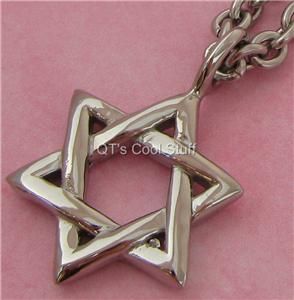 Star of David Stainless Steel Pendant Chain Necklace