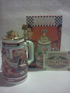 BUDWEISER~DALE EARNHARDT JR STEIN~#8~NASCAR~WINSTON CUP~ORIGINAL BOX