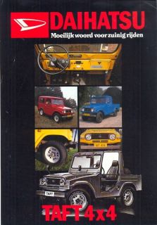  Daihatsu Taft 4x4 Dutch Market Sales Brochure