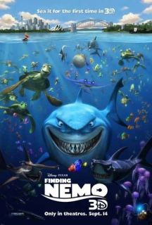 Disney 2012 FINDING NEMO 3D Pixar Movie Poster   Ellen DeGeneres