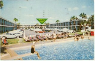 Daytona Beach FL Holiday Shores Motel Postcard Florida