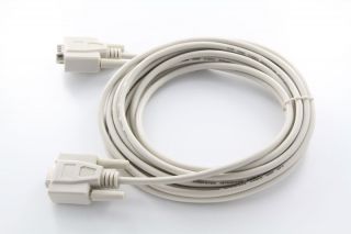 15 Foot 9 Pin DB9 RS232 Serial Extension Cable M F Gray