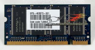 Nanya 256MB PC2700 CL2 5 DDR 333MHz RAM 403573 001