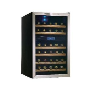 Danby DWC283BLS 3.5 Cu.Ft. 30 Bottle Free Standing Wine Cooler, Black