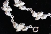 Vintage Signed DANECRAFT Sterling Silver Link Necklace & Earrings Set