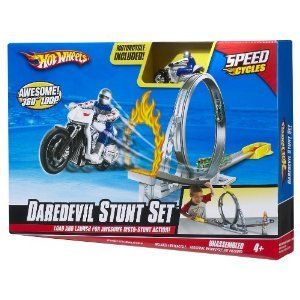 Hot Wheels Speed Motor Cycles Daredevil Stunt Track Set