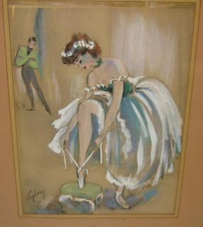 Vintage Cydney Grossman Listed Ballerina Dance Painting