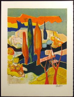 Rene Couturier Les Cypres SN Litho France Cyprus Tree