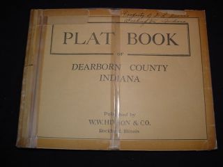 In the front of the book was a large fold out county map. This county