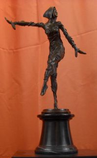 Art Deco Solo Dancer Bronze Statue D H Chiparus on Sale