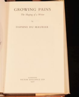  Growing Pains the Shaping of a Writer Daphne du Maurier First Edition