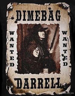 Dimebag Darrell Wanted Pantera rock metal rare T Shirt S NWT