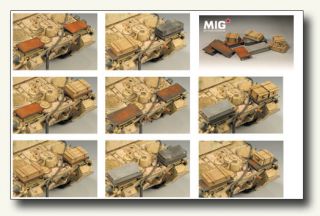 MIG Engine Deck Storage Boxes for 1 35 WW2 Panther D Standard